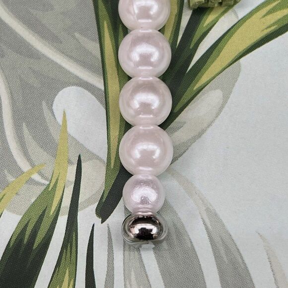 PLANT LADY Bag Charm Keychain Multi MONSTERA Pendant Suede Tassel Faux Pearls - Picture 11 of 17